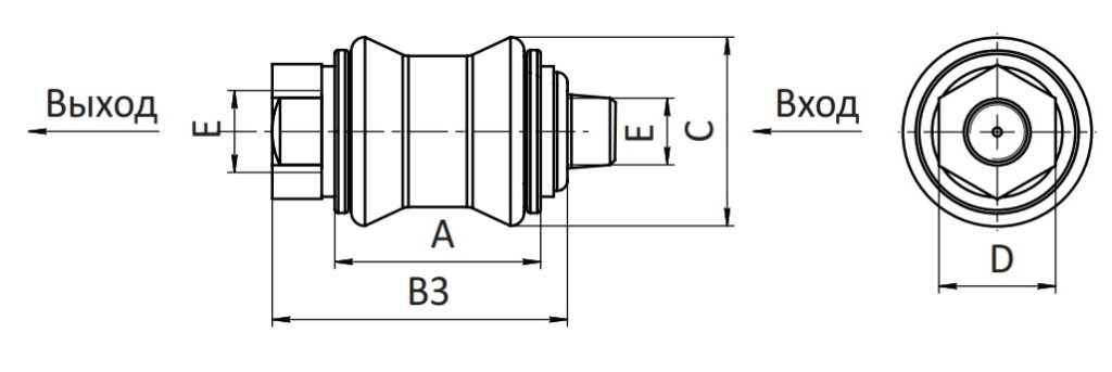 Распределитель SV-I-H-32-06-SF G1/8" Схема работы 3/2